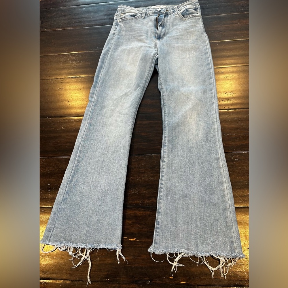 Just black denim light wash jeans